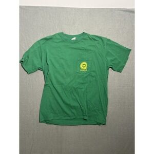 Union Line UAW Local 974 Pocket T-Shirt Men's XL Green 100% Cotton Made in USA